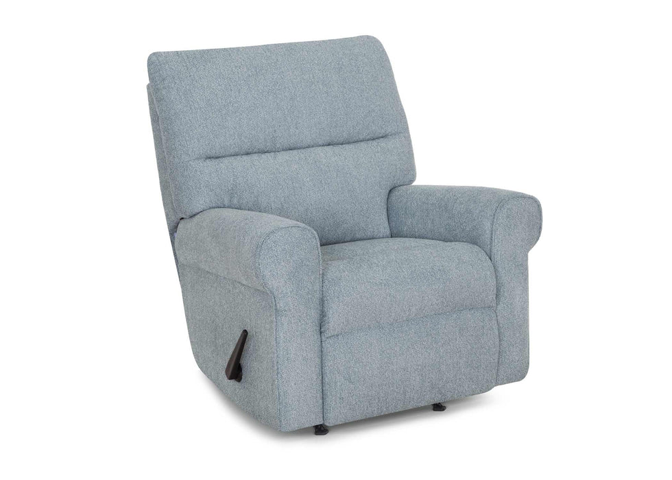 Franklin Furniture - 832 Morgan Power Rocker Recliner w/ Integrated USB Port in Cakepop Chambray - 5525-BJ-CHAM