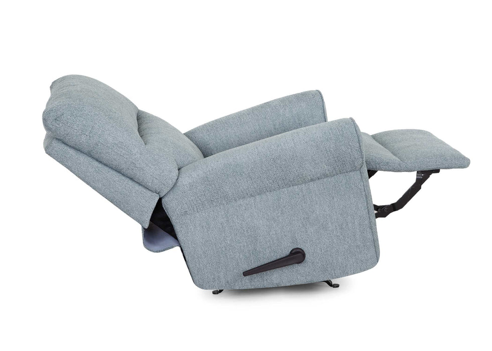 Franklin Furniture - 832 Morgan Power Rocker Recliner w/ Integrated USB Port in Cakepop Chambray - 5525-BJ-CHAM