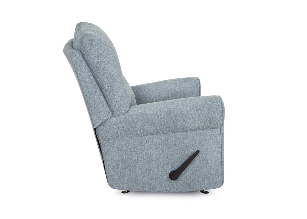 Franklin Furniture - 832 Morgan Power Rocker Recliner w/ Integrated USB Port in Cakepop Chambray - 5525-BJ-CHAM