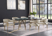 Meridian Furniture - Madelyn 90.5" Gold Glass Top And Metal Base Dining Table - 553-T - GreatFurnitureDeal