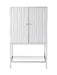 Coast To Coast - 2 Dr Wine Cabinet in Glossy White - 55601 - GreatFurnitureDeal