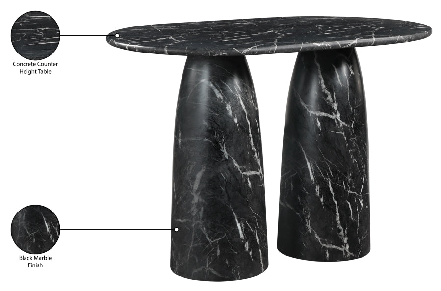 Meridian Furniture - Cosenza Concrete Indoor/Outdoor Counter Table - 787Black-T60 - GreatFurnitureDeal