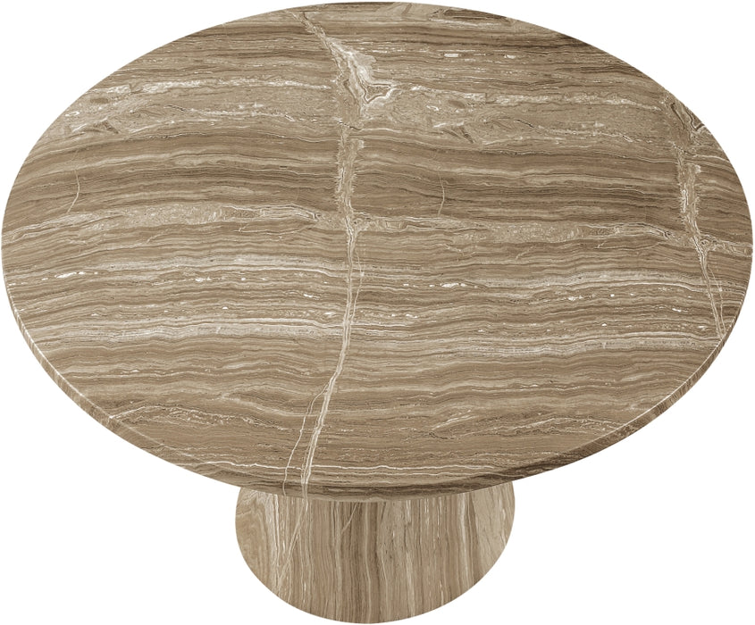 Meridian Furniture - Aquino 43.5" Concrete Indoor/Outdoor Dining Table - 811Beige-T - GreatFurnitureDeal