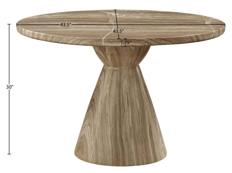 Meridian Furniture - Aquino 43.5" Concrete Indoor/Outdoor Dining Table - 811Beige-T - GreatFurnitureDeal