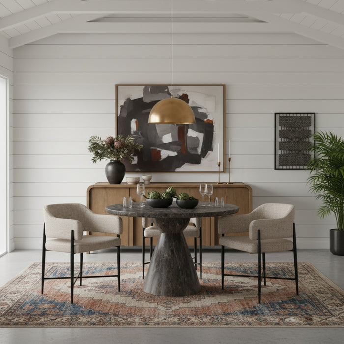Meridian Furniture - Aquino 43.5" Concrete Indoor/Outdoor Dining Table - 811Brown-T - GreatFurnitureDeal