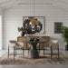 Meridian Furniture - Aquino 43.5" Concrete Indoor/Outdoor Dining Table - 811Brown-T - GreatFurnitureDeal