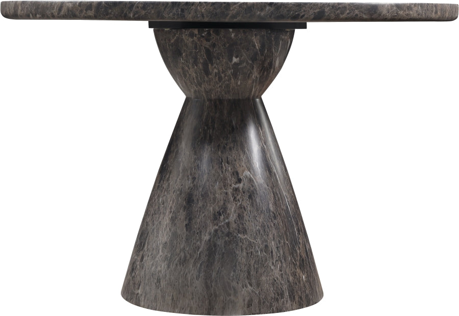 Meridian Furniture - Aquino 43.5" Concrete Indoor/Outdoor Dining Table - 811Brown-T - GreatFurnitureDeal