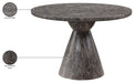 Meridian Furniture - Aquino 43.5" Concrete Indoor/Outdoor Dining Table - 811Brown-T - GreatFurnitureDeal