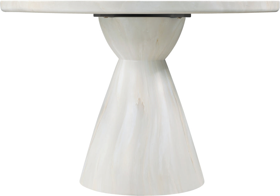 Meridian Furniture - Aquino 43.5" Concrete Indoor/Outdoor Dining Table - 811White-T - GreatFurnitureDeal