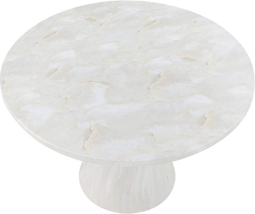 Meridian Furniture - Aquino 43.5" Concrete Indoor/Outdoor Dining Table - 811White-T - GreatFurnitureDeal