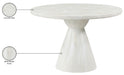 Meridian Furniture - Aquino 43.5" Concrete Indoor/Outdoor Dining Table - 811White-T - GreatFurnitureDeal