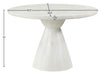 Meridian Furniture - Aquino 43.5" Concrete Indoor/Outdoor Dining Table - 811White-T - GreatFurnitureDeal