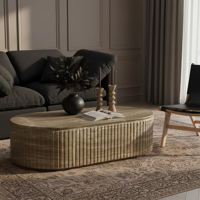 Meridian Furniture - Catania Concrete Indoor/Outdoor Coffee Table - 874Beige-CT - GreatFurnitureDeal