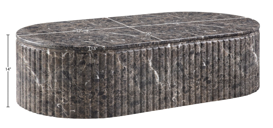 Meridian Furniture - Catania Concrete Indoor/Outdoor Coffee Table - 874Brown-CT - GreatFurnitureDeal