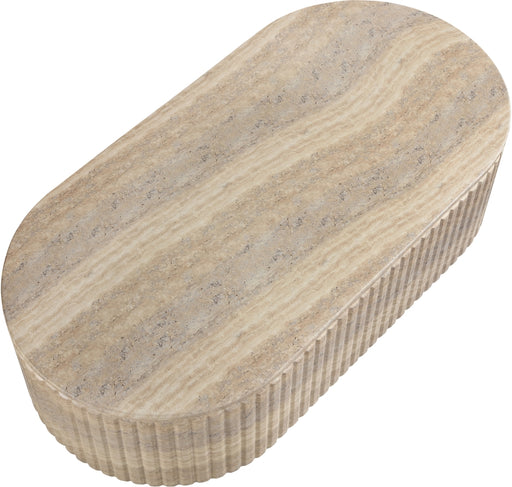 Meridian Furniture - Catania Concrete Indoor/Outdoor Coffee Table - 874Travertine-CT - GreatFurnitureDeal