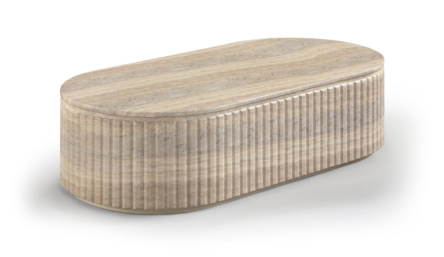 Meridian Furniture - Catania Concrete Indoor/Outdoor Coffee Table - 874Travertine-CT - GreatFurnitureDeal