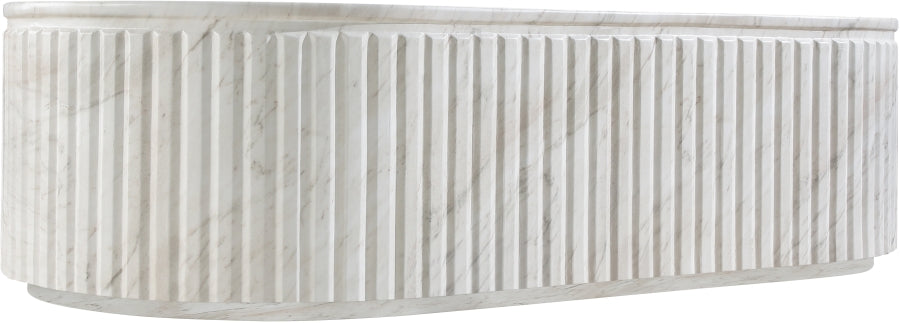 Meridian Furniture - Catania Concrete Indoor/Outdoor Coffee Table - 874White-CT - GreatFurnitureDeal