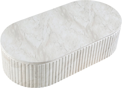 Meridian Furniture - Catania Concrete Indoor/Outdoor Coffee Table - 874White-CT - GreatFurnitureDeal