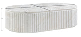Meridian Furniture - Catania Concrete Indoor/Outdoor Coffee Table - 874White-CT - GreatFurnitureDeal