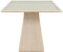 Meridian Furniture - Atrium 78" Glass And Cane Top With Solid Wood Base Dining Table - 88070Natural-DT78 - GreatFurnitureDeal