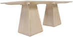 Meridian Furniture - Atrium 78" Glass And Cane Top With Solid Wood Base Dining Table - 88070Natural-DT78 - GreatFurnitureDeal