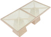 Meridian Furniture - Atrium 78" Glass And Cane Top With Solid Wood Base Dining Table - 88070Natural-DT78 - GreatFurnitureDeal