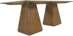 Meridian Furniture - Atrium 78" Glass And Cane Top With Solid Wood Base Dining Table - 88071Brown-DT78 - GreatFurnitureDeal