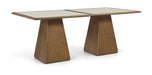 Meridian Furniture - Atrium 78" Glass And Cane Top With Solid Wood Base Dining Table - 88071Brown-DT78 - GreatFurnitureDeal