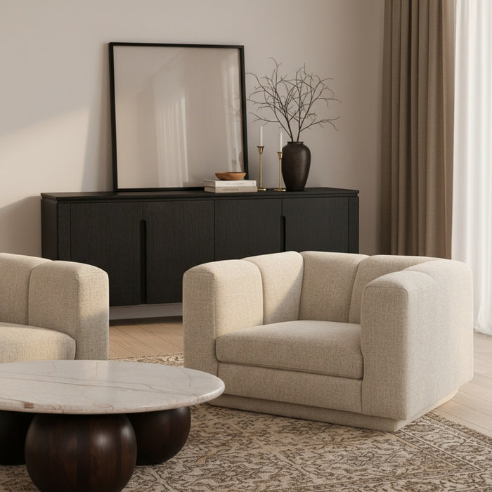 Meridian Furniture - Modari Fabric Upholstered Chair - 143Beige-C - GreatFurnitureDeal