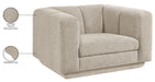Meridian Furniture - Modari Fabric Upholstered Chair - 143Beige-C - GreatFurnitureDeal