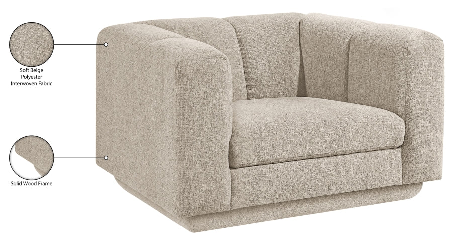 Meridian Furniture - Modari Fabric Upholstered Chair - 143Beige-C - GreatFurnitureDeal