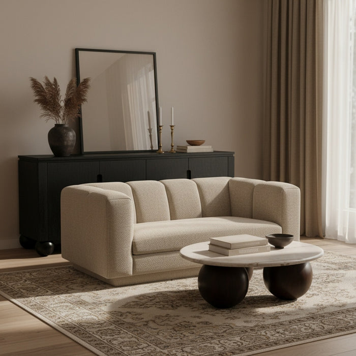 Meridian Furniture - Modari 70.25" Fabric Upholstered Loveseat - 143Beige-L - GreatFurnitureDeal