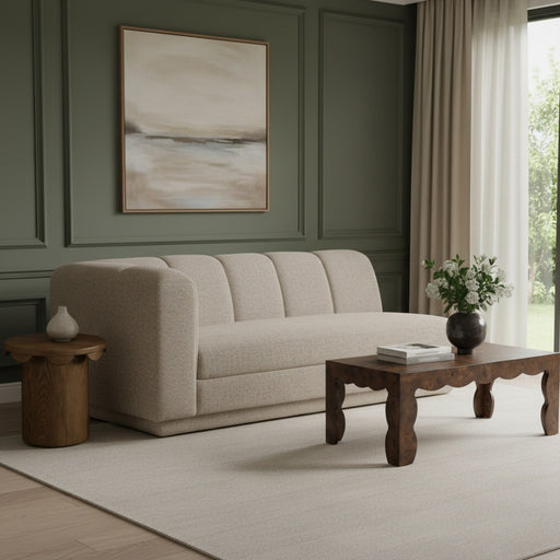Meridian Furniture - Modari 76.75" Fabric Upholstered Sofa - 143Beige-LAS - GreatFurnitureDeal