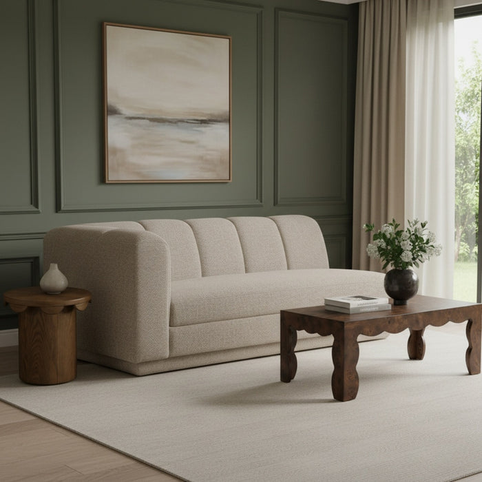 Meridian Furniture - Modari 76.75" Fabric Upholstered Sofa - 143Beige-LAS - GreatFurnitureDeal