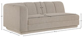Meridian Furniture - Modari 76.75" Fabric Upholstered Sofa - 143Beige-LAS - GreatFurnitureDeal