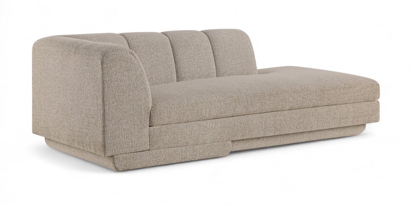 Meridian Furniture - Modari Fabric Upholstered Chaise Lounge - 143Beige-LC - GreatFurnitureDeal