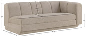 Meridian Furniture - Modari 76.75" Fabric Upholstered Sofa - 143Beige-RAS - GreatFurnitureDeal