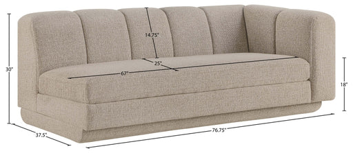 Meridian Furniture - Modari 76.75" Fabric Upholstered Sofa - 143Beige-RAS - GreatFurnitureDeal