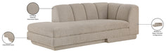 Meridian Furniture - Modari Fabric Upholstered Chaise Lounge - 143Beige-RC - GreatFurnitureDeal