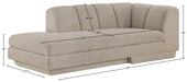Meridian Furniture - Modari Fabric Upholstered Chaise Lounge - 143Beige-RC - GreatFurnitureDeal