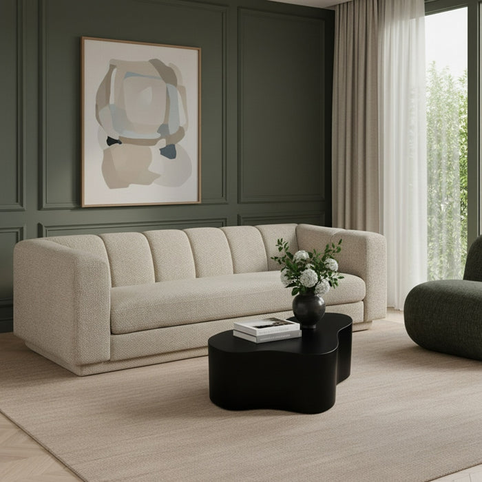 Meridian Furniture - Modari 95" Fabric Upholstered Sofa - 143Beige-S - GreatFurnitureDeal