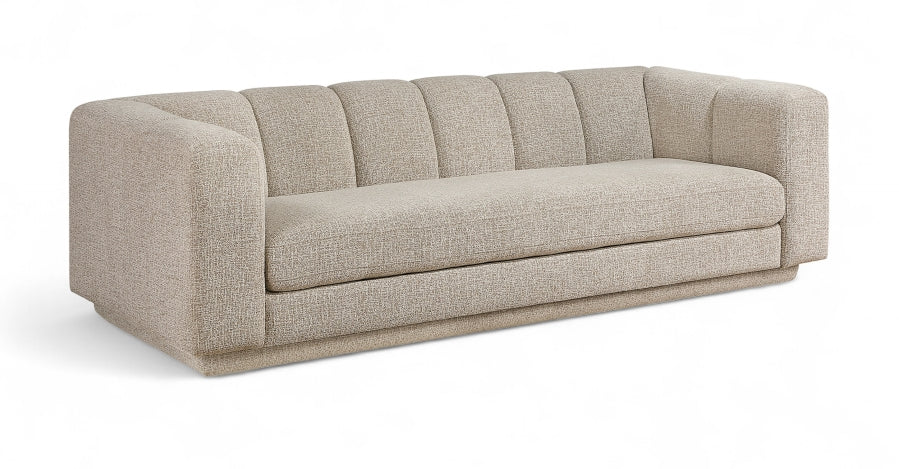 Meridian Furniture - Modari 95" Fabric Upholstered Sofa - 143Beige-S - GreatFurnitureDeal