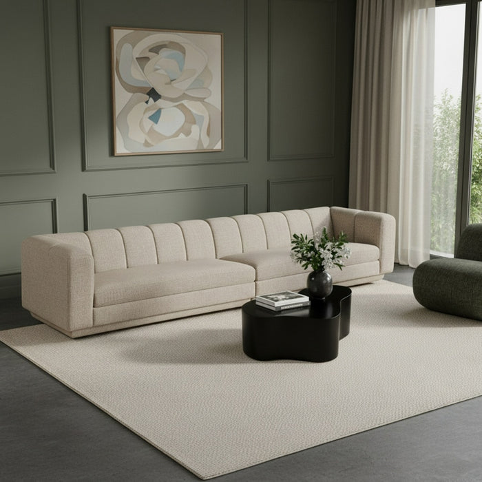 Meridian Furniture - Modari 153.5" Fabric Upholstered 2 Piece Modular Sofa - 143Beige-S2A - GreatFurnitureDeal