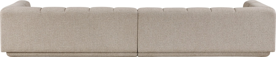 Meridian Furniture - Modari 153.5" Fabric Upholstered 2 Piece Modular Sofa - 143Beige-S2A - GreatFurnitureDeal