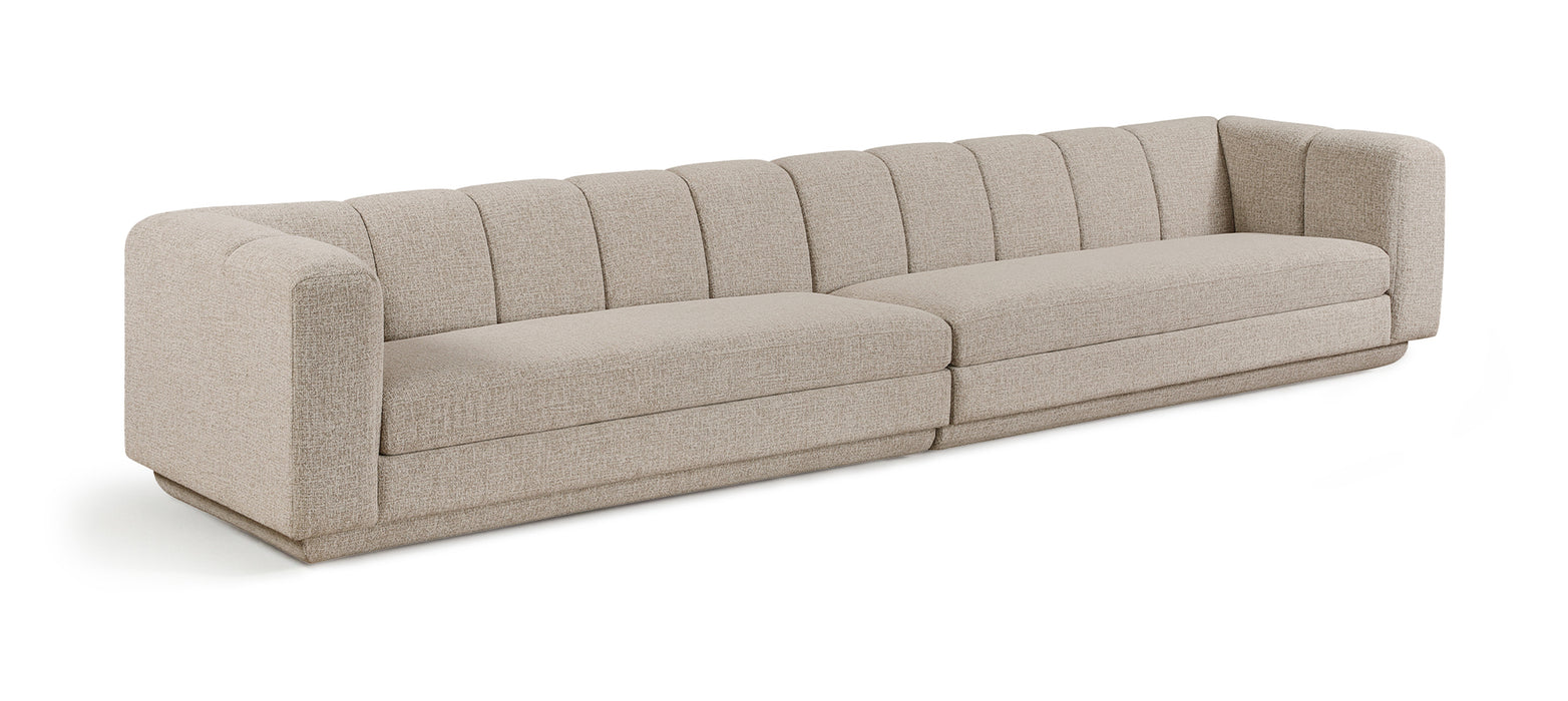 Meridian Furniture - Modari 153.5" Fabric Upholstered 2 Piece Modular Sofa - 143Beige-S2A - GreatFurnitureDeal