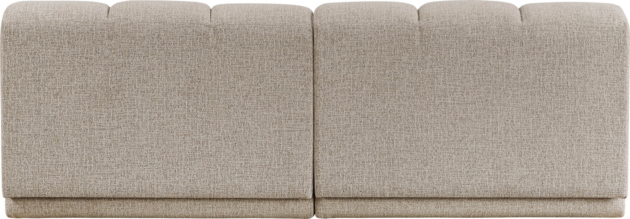 Meridian Furniture - Modari 80" Fabric Upholstered 2 Piece Armless Modular Sofa - 143Beige-S2B - GreatFurnitureDeal