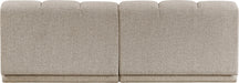Meridian Furniture - Modari 80" Fabric Upholstered 2 Piece Armless Modular Sofa - 143Beige-S2B - GreatFurnitureDeal