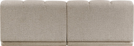 Meridian Furniture - Modari 80" Fabric Upholstered 2 Piece Armless Modular Sofa - 143Beige-S2B - GreatFurnitureDeal