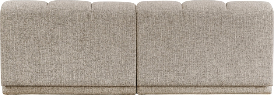 Meridian Furniture - Modari 80" Fabric Upholstered 2 Piece Armless Modular Sofa - 143Beige-S2B - GreatFurnitureDeal