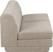 Meridian Furniture - Modari 80" Fabric Upholstered 2 Piece Armless Modular Sofa - 143Beige-S2B - GreatFurnitureDeal
